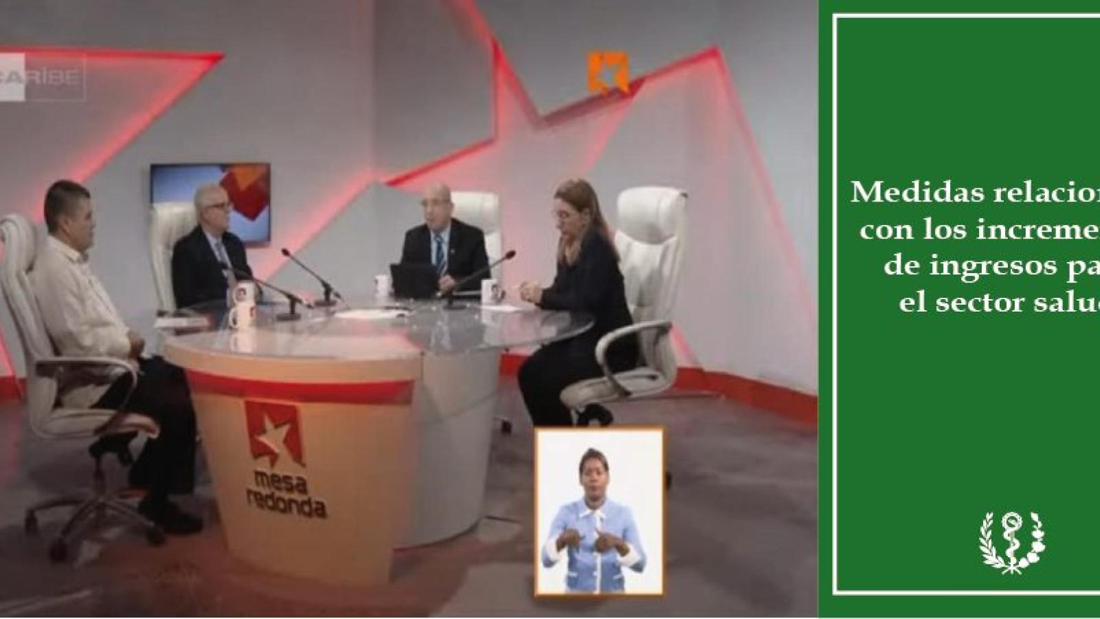 Cuatro medidas relacionadas con los incrementos de ingresos para el sector salud